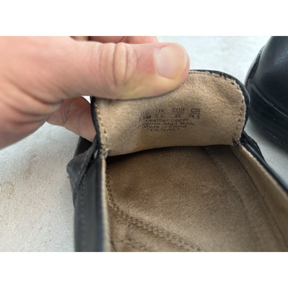 Naturalizer Black Leather Slip-On Loafers - Picture 6 of 6
